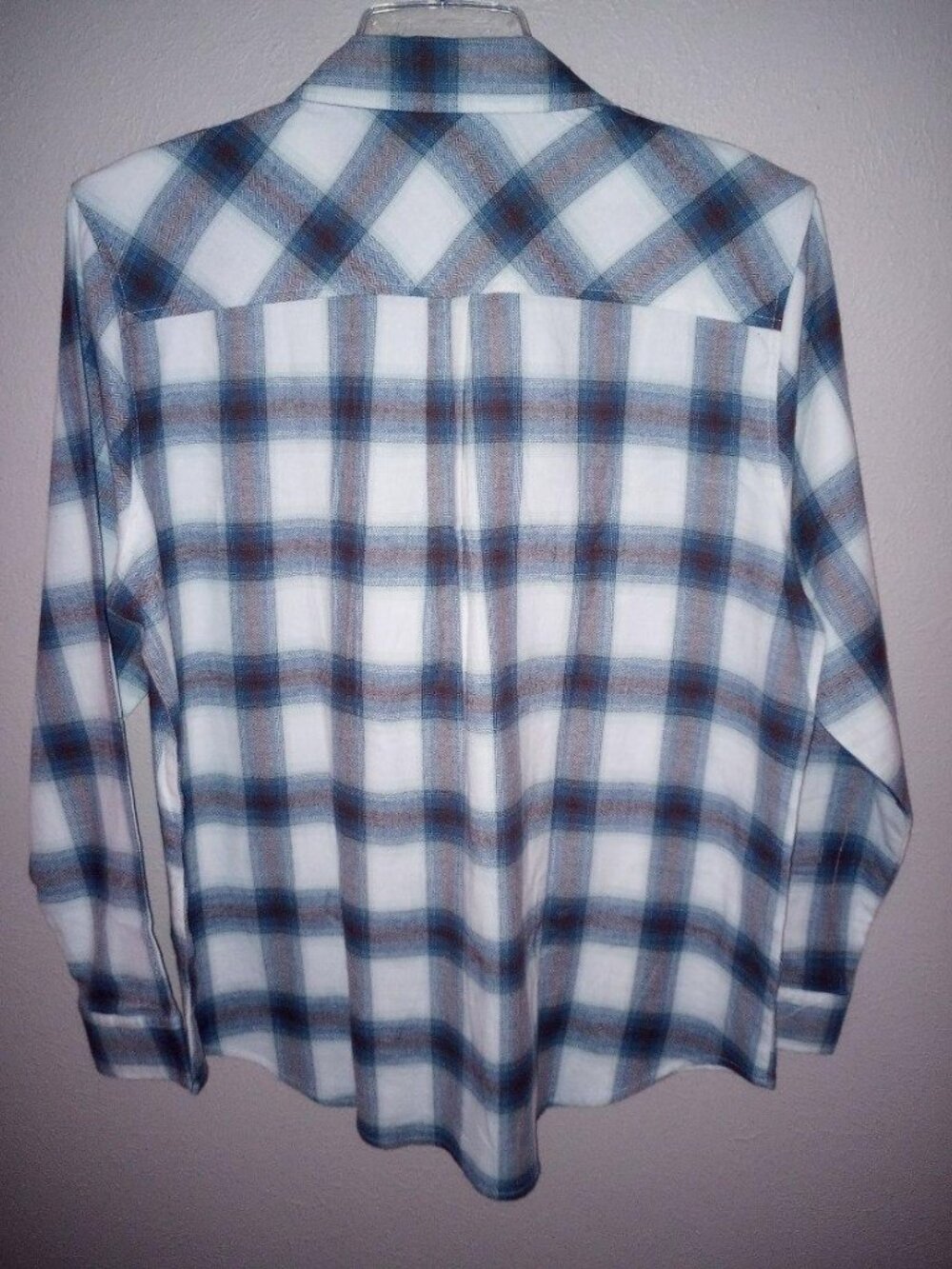 Original Weatherproof Vintage Women's Flannel Long Sleeve Shirt, Blue, Size XL - Picture 5 of 5